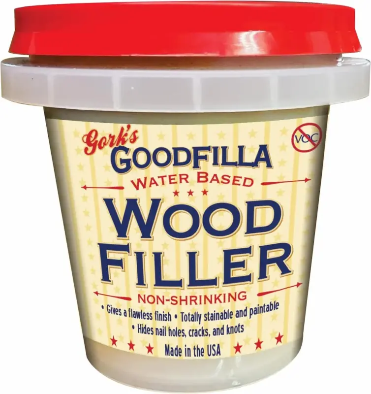 Water-Based Wood & Grain Filler Ebony 8 oz By Goodfilla