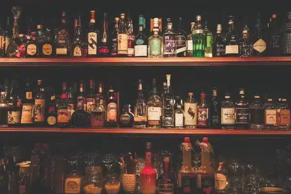Bar With Lots Of Bottles