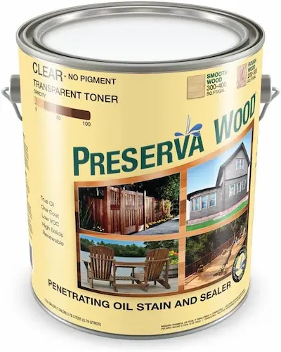 Preserva Wood Oil Based Clear Penetrating Exterior Sealer and Stain