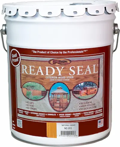 Ready Seal 512 5-Gallon Pail Natural Cedar Exterior Stain and Sealer for Wood